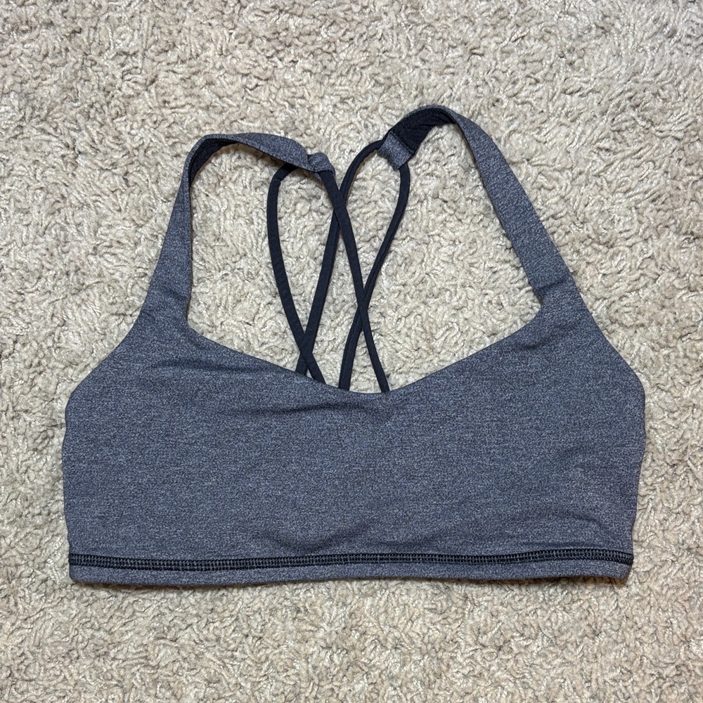 Lululemon Athletica Charcoal Sports Bra - Free To Be Bra